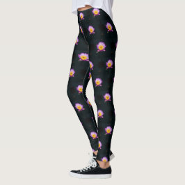 Leggings Lirio de agua de loto púrpura