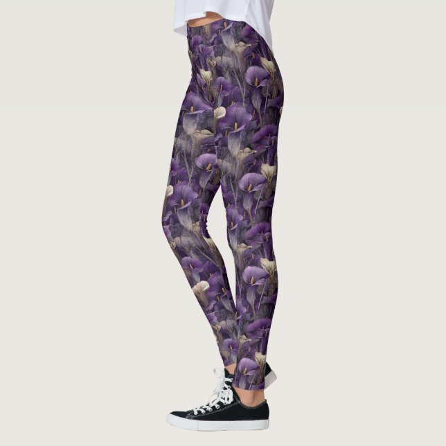 Leggings Lirios Calla Ropa de gimnasio Lirios Calla Brillo (Izquierda)