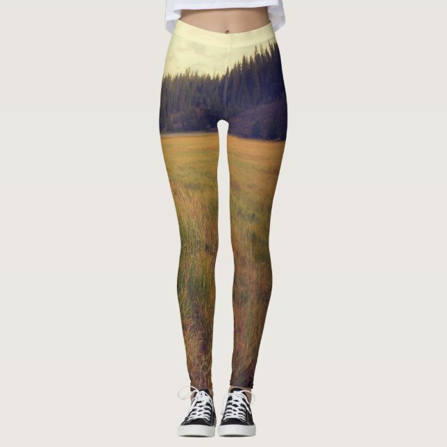 Leggings liso y bosque (Anverso)