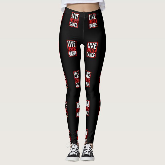 Leggings Live Love Dance Dancer Design (Anverso)