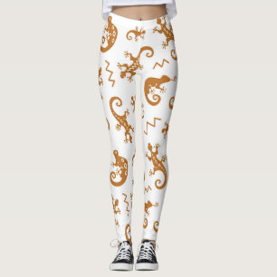 Leggings Lizards Chameleons: Diseño de Patrones sin Marea.