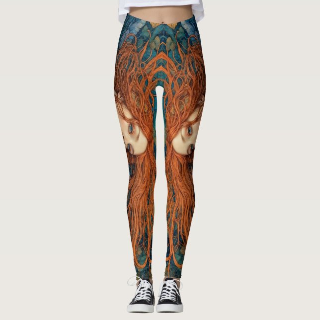 Leggings "Llama de las Mareas" - Un Retrato Colorido        (Anverso)