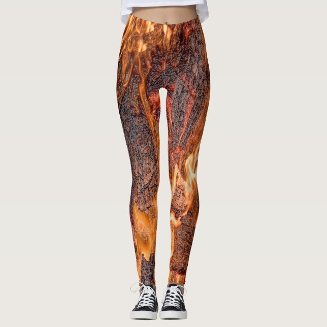 Leggings Llama naranja (Anverso)