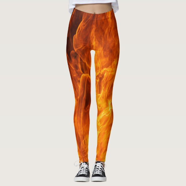Leggings Llama naranja (Anverso)
