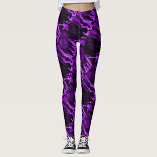 Leggings Llama púrpura y polainas negras