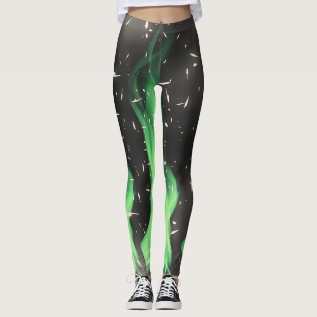 Leggings Llama verde (Anverso)