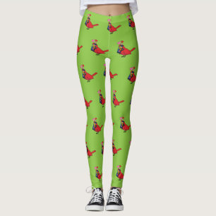 Leggings Llamadas de amor de apareamiento de pájaros carden