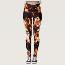 Leggings Llamadas de fuego del triángulo brillante del nara