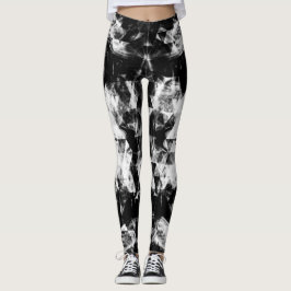 Leggings Llamadas del triángulo brillante blanco negro y el