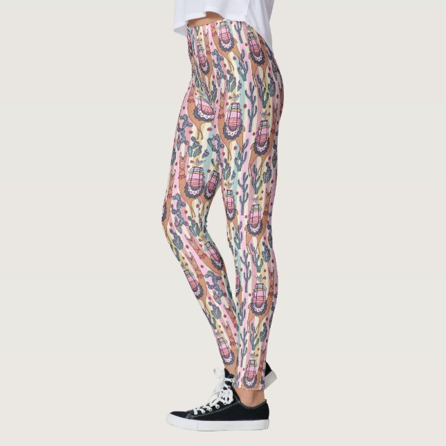Leggings Llamas en modelo de las rayas (Izquierda)