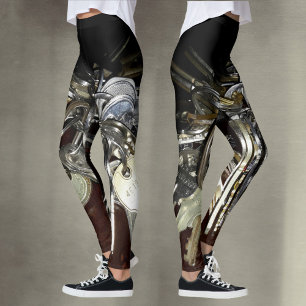 Leggings Llaves Metálicas Steampunk Chic