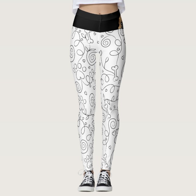 Leggings Lleva a tu Perro al Día de Trabajo/fuera  (Anverso)