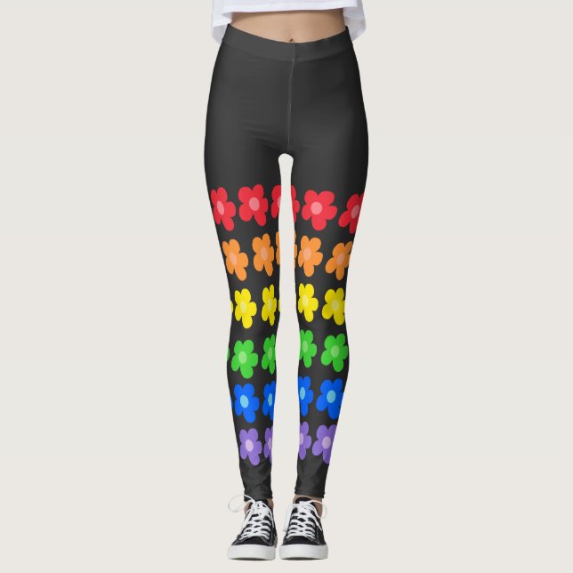 Leggings Lluvia arcoiris LGBT Orgullo gay Libertad e Iguald (Anverso)