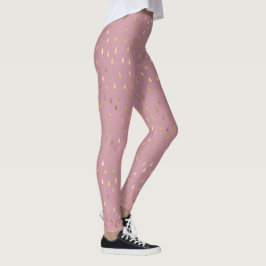 Leggings Lluvia de oro rosa gota de lluvia yoga moderno de 