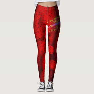 Leggings Lluvia roja punteada