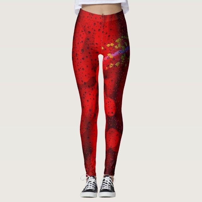 Leggings Lluvia roja punteada (Anverso)