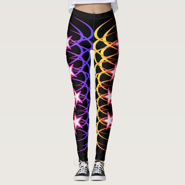 Leggings Lo último en Guay - Láminas de estrellas laterales (Anverso)