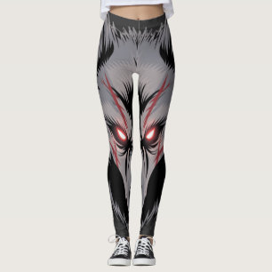 Leggings Lobo con ojos rojos brillantes