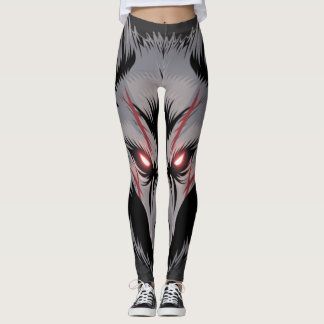 Leggings Lobo con ojos rojos brillantes