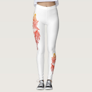 Leggings lobo de fuego dorado