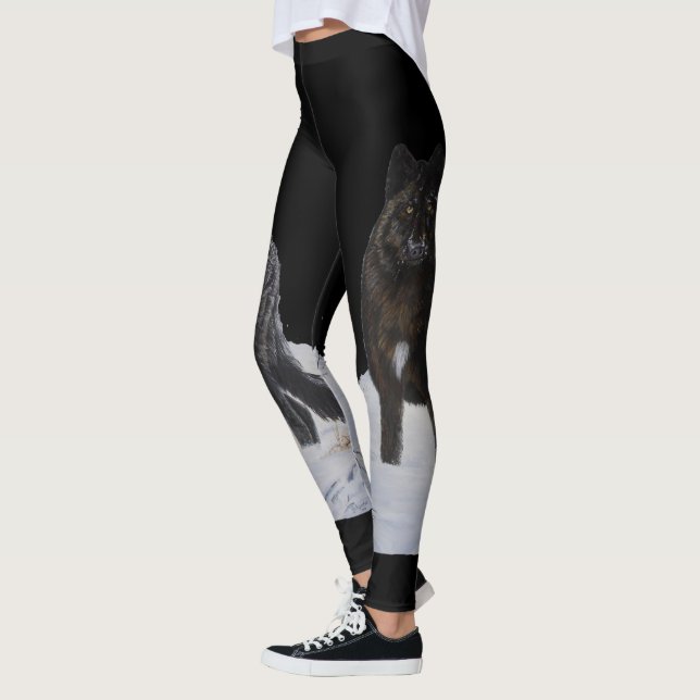 Leggings Lobo negro (Izquierda)