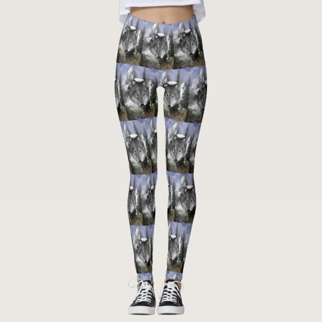 Leggings Lobos de piernas (Anverso)
