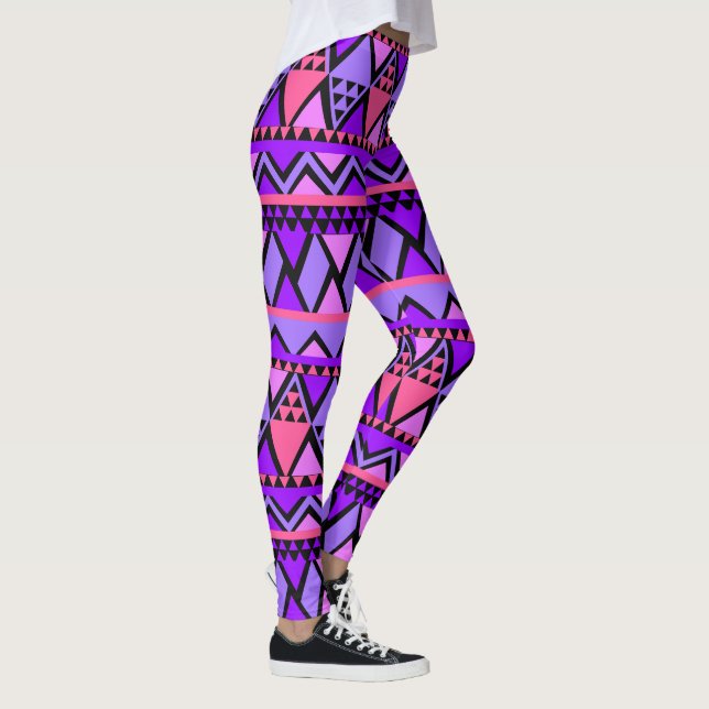 Leggings Locas mujeres de alta calidad rosa y morado (Derecha)