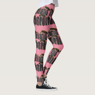Leggings Logo Del Reino Animal Con Animales,