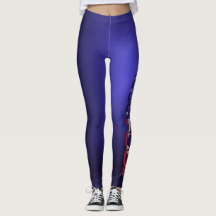 Leggings Logotipo apenado de Pickleball de la bandera