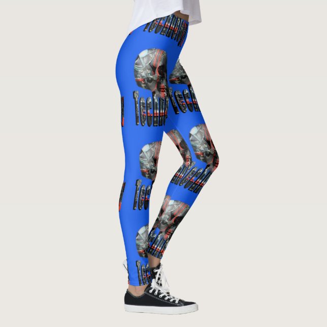 Leggings Logotipo de cráneo de la tecnología, (Derecha)