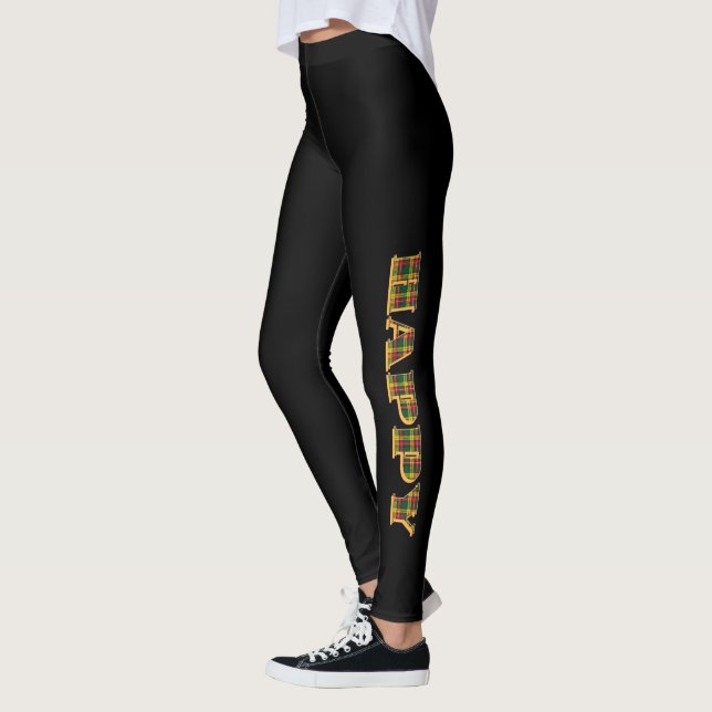 Leggings Logotipo de HAPPY Tapado en negro (Izquierda)