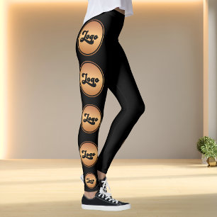 Leggings Logotipo de personalizado Gold & Black Business co
