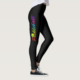 Leggings Logotipo del purpurina de Pickleball encendido