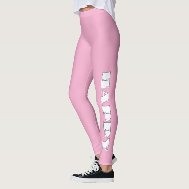 Leggings Logotipo rosa de HAPPY (Izquierda)