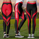 Leggings Logotipo uniforme del equipo animador Red Black He<br><div class="desc">Otro audaz par de leggings de JessicaAmber - pregunta por las órdenes de los personalizados! Estas leggings de ropa activa son grandes para animadores más modestos. Cuentan con curvas de conteo en negro y rojo, y un corazón en el trasero para enfatizar tu figura tonificada. ¡Puedes personalizar los colores para...</div>
