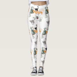 Leggings Logroso patrón de Halloween Seamless