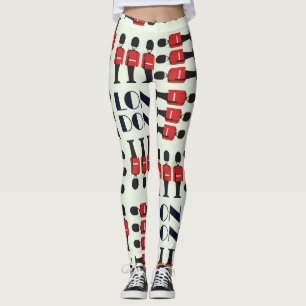 Leggings Londres, soldados, patrón sin fisuras