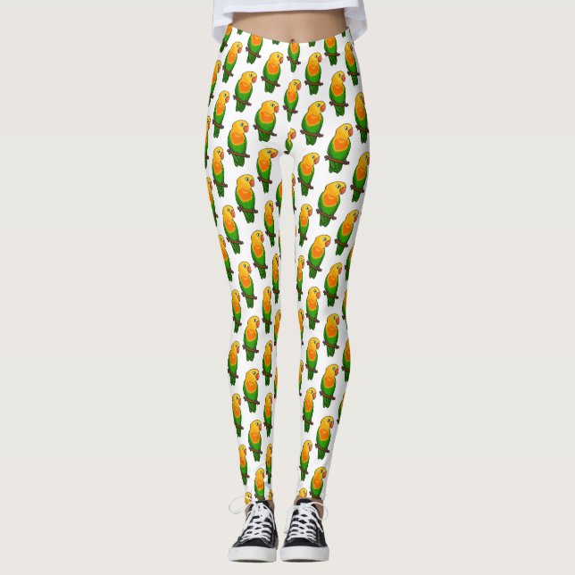 Leggings Loro de dibujos animados adorable inseparable (Anverso)