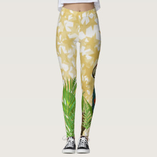Leggings Loro Estrellas Purpurinoso y mariposa