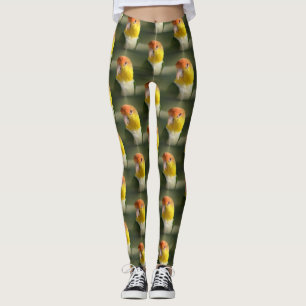 Leggings Loro hinchado blanco lindo del caique