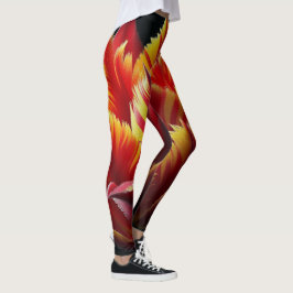 Leggings Loro Tulip Floral rojo y amarillo