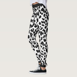 Leggings Los amantes de los animales imprimen leopardo negr