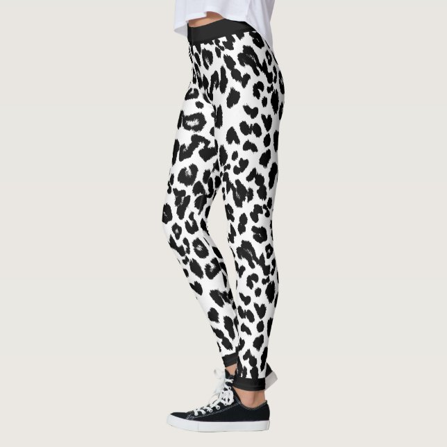 Leggings Los amantes de los animales imprimen leopardo negr (Izquierda)