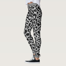 Leggings Los amantes de los animales leopardo imprimen negr