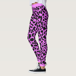 Leggings Los amantes de los animales leopardo imprimen negr