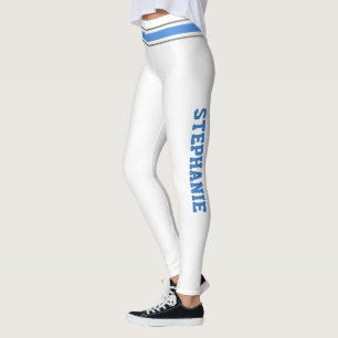 Leggings Los animadores azules y blancos personalizan las l