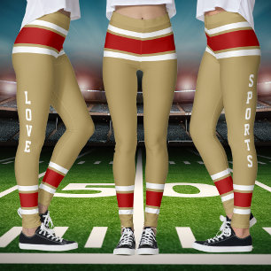Leggings Los colores de Jersey del equipo rojo dorado adora