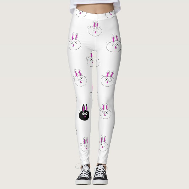 Leggings Los conejitos de pascua, usted elige el fondo (Anverso)