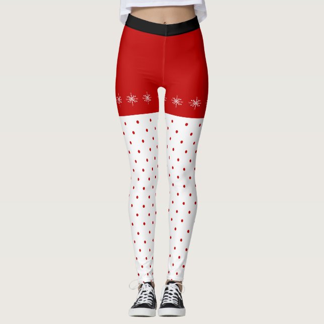 Leggings Los copos de nieve y la polka con puntos Navidades (Anverso)