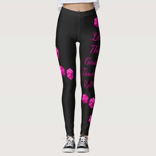 Leggings Los dados del rosa de Las Vegas dejaron el buen (Anverso)